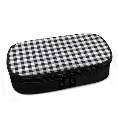 Black And White Check Pattern Print Insulin Cooler Travel Case