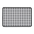 Black And White Check Pattern Print Kitchen Mat