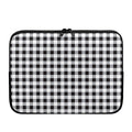 Black And White Check Pattern Print Laptop Sleeve
