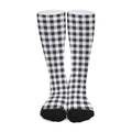 Black And White Check Pattern Print Long Socks
