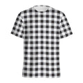Black And White Check Pattern Print Men's Athletic T-Shirt