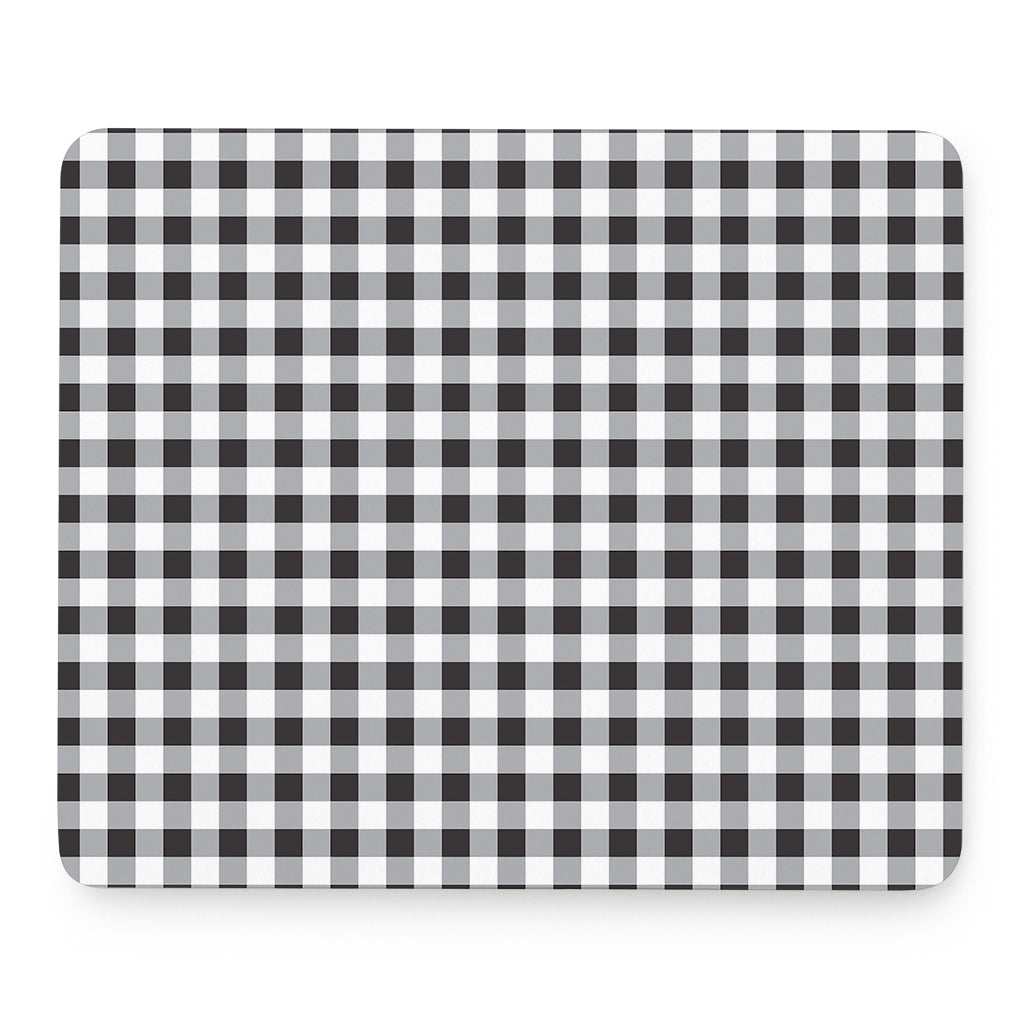 Black And White Check Pattern Print Mouse Pad