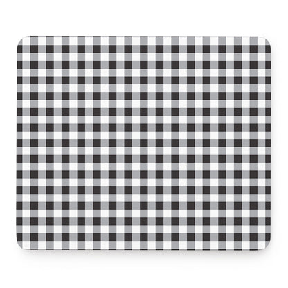 Black And White Check Pattern Print Mouse Pad