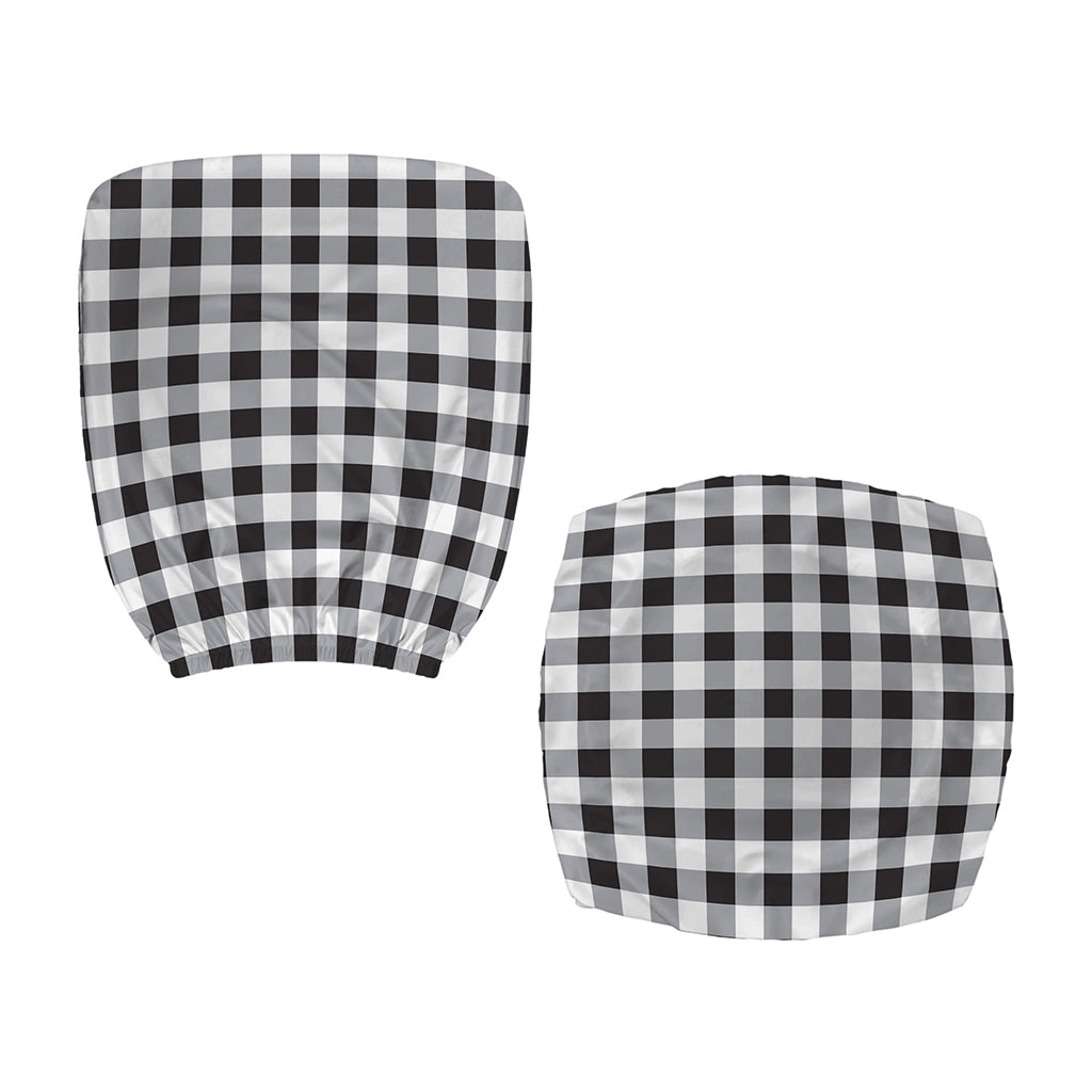 Black And White Check Pattern Print Office Chair Cover