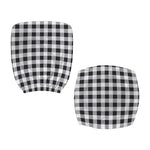 Black And White Check Pattern Print Office Chair Cover