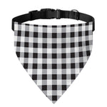 Black And White Check Pattern Print Over The Collar Dog Bandana