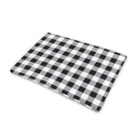 Black And White Check Pattern Print Pet Cooling Mat Cover