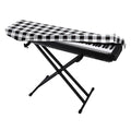 Black And White Check Pattern Print Piano Keyboard Cover