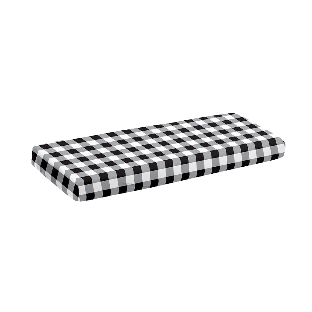 Black And White Check Pattern Print Piano Keyboard Cover