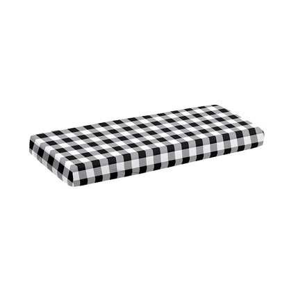 Black And White Check Pattern Print Piano Keyboard Cover