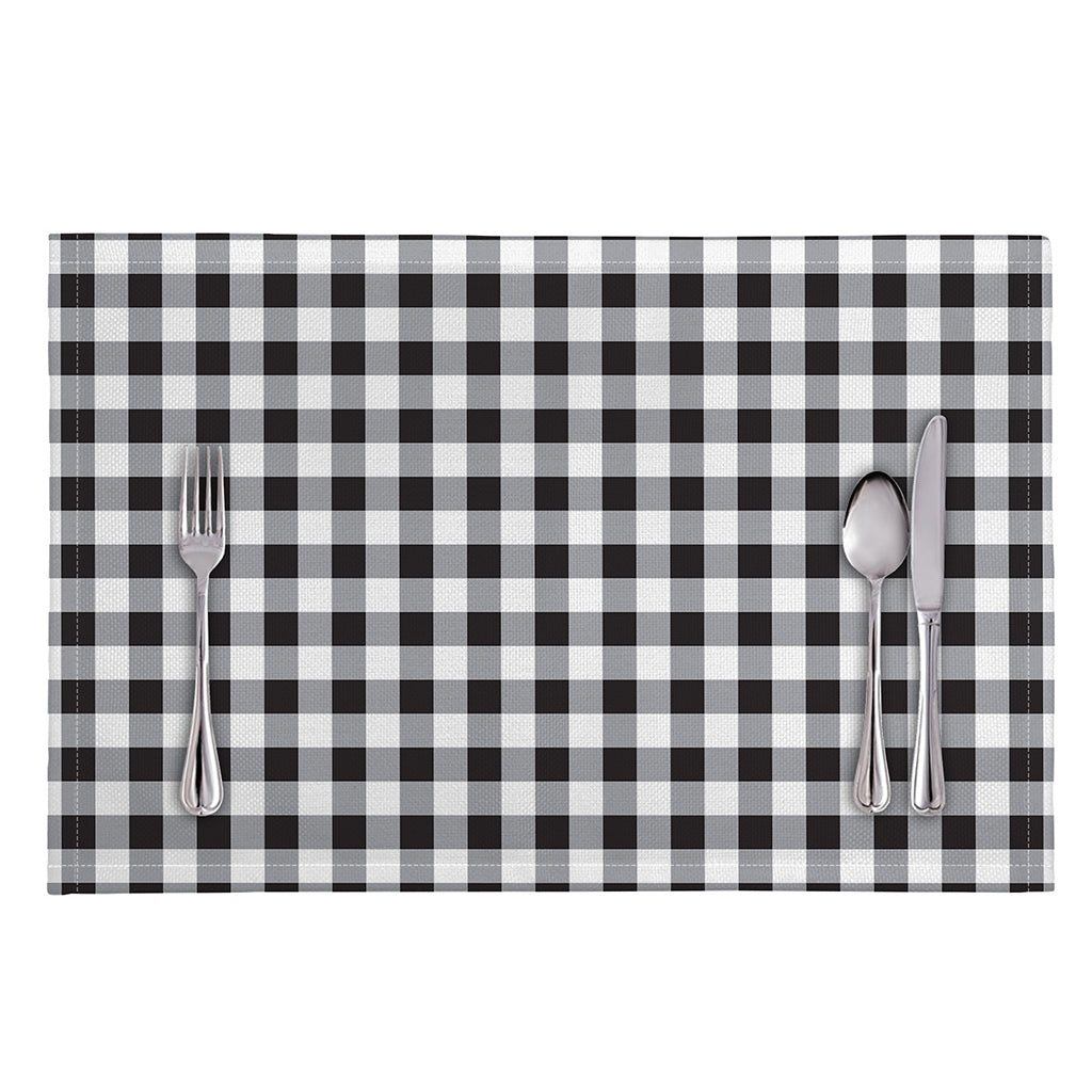 Black And White Check Pattern Print Placemat