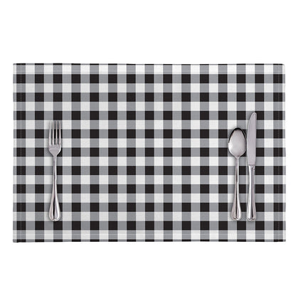 Black And White Check Pattern Print Placemat