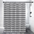 Black And White Check Pattern Print Premium Shower Curtain