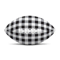 Black And White Check Pattern Print Rugby Ball
