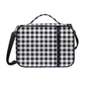 Black And White Check Pattern Print Shoulder Strap Bible Bag