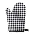 Black And White Check Pattern Print Single Oven Mitt