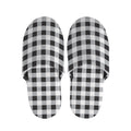 Black And White Check Pattern Print Slippers
