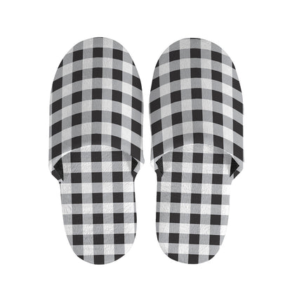 Black And White Check Pattern Print Slippers