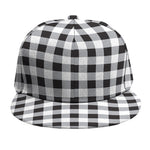 Black And White Check Pattern Print Snapback Cap