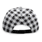 Black And White Check Pattern Print Snapback Cap