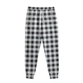 Black And White Check Pattern Print Sweatpants