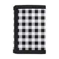Black And White Check Pattern Print Trifold Wallet