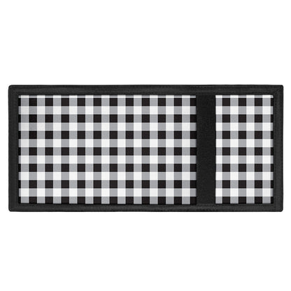 Black And White Check Pattern Print Trifold Wallet
