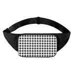 Black And White Check Pattern Print Waist Bag