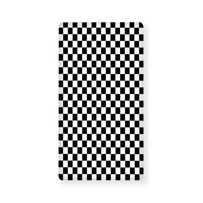 Black And White Checkered Pattern Print Baby Crib Sheet
