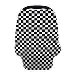 Black And White Checkered Pattern Print Baby Seat Cover