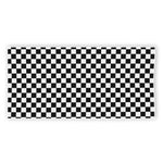 Black And White Checkered Pattern Print Beach Towel