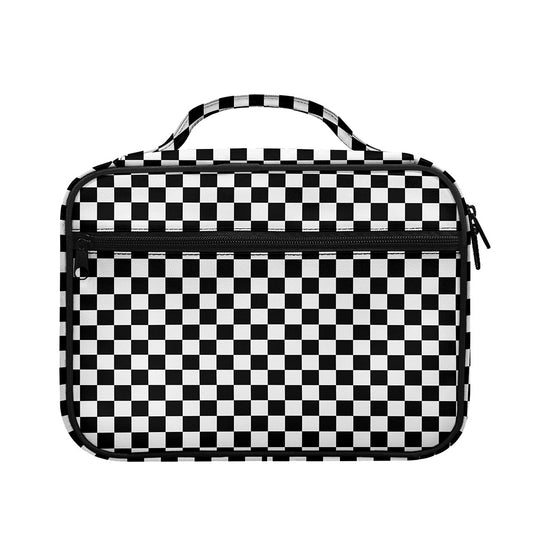 Black And White Checkered Pattern Print Briefcase Bible Bag