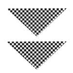 Black And White Checkered Pattern Print Dog Bandana