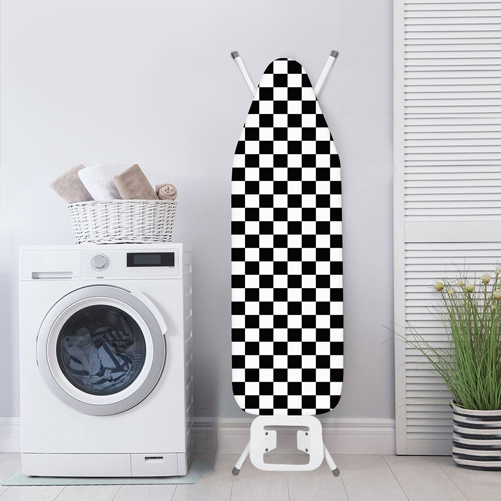 Black And White Checkered Pattern Print Ironing Board Cover