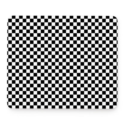 Black And White Checkered Pattern Print Mouse Pad