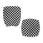 Black And White Checkered Pattern Print Office Chair Cover