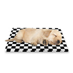 Black And White Checkered Pattern Print Pet Cooling Mat Cover
