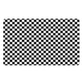 Black And White Checkered Pattern Print Polyester Doormat