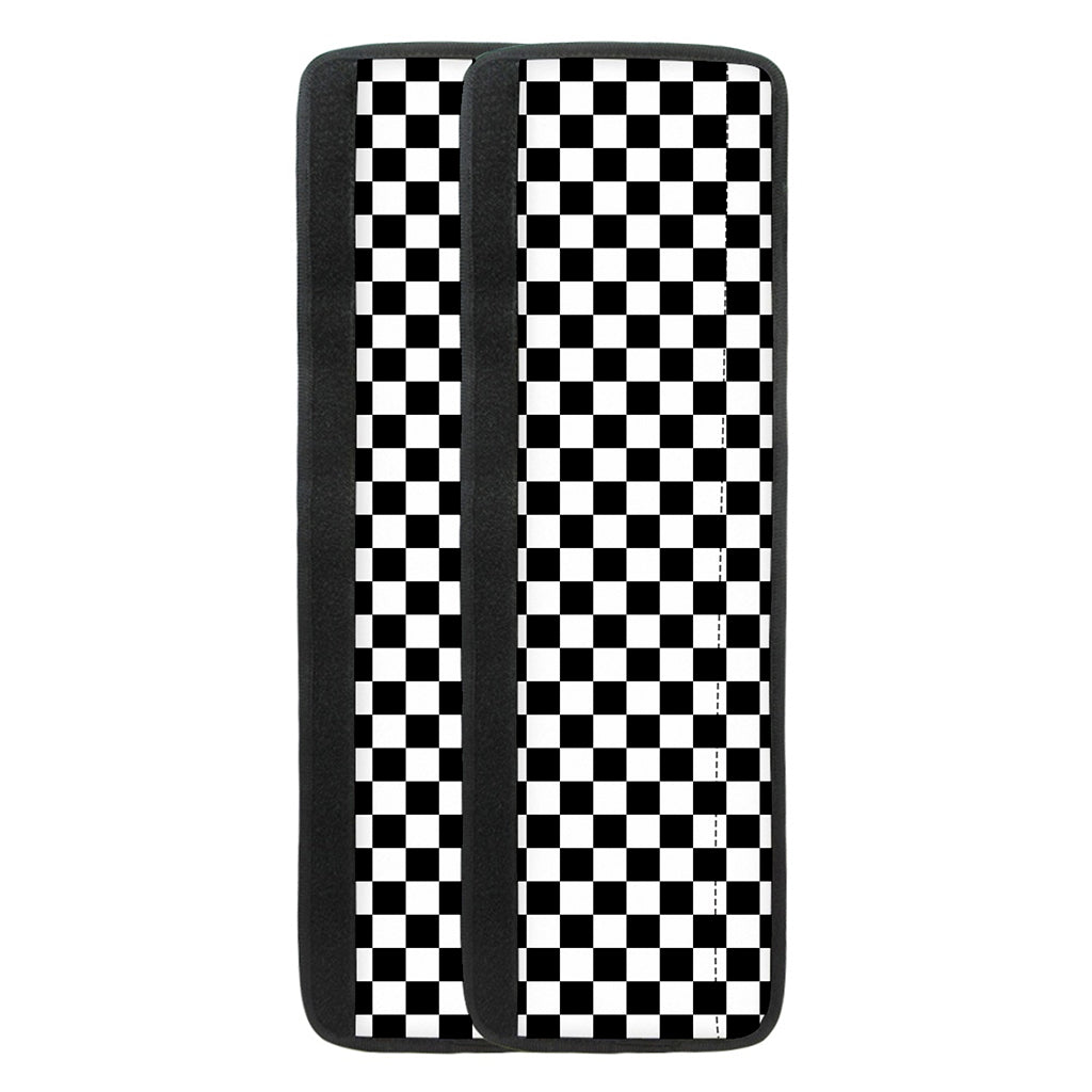 Black And White Checkered Pattern Print Refrigerator Handle Covers