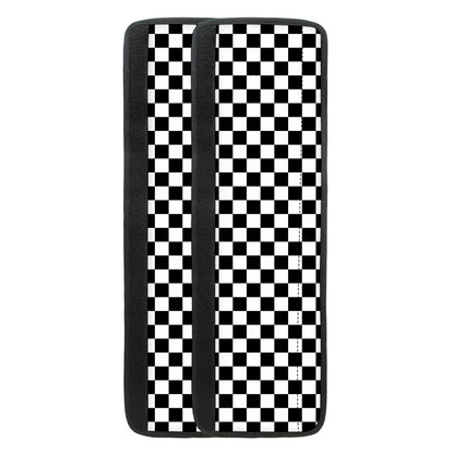 Black And White Checkered Pattern Print Refrigerator Handle Covers
