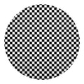 Black And White Checkered Pattern Print Round Blanket