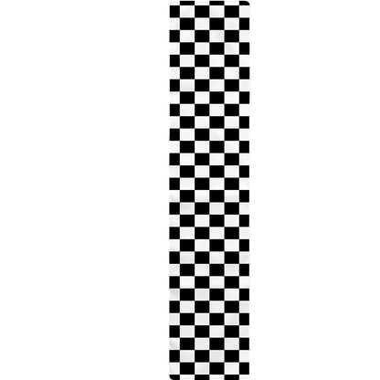 Black And White Checkered Pattern Print Table Runner