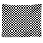 Black And White Checkered Pattern Print Tapestry