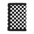 Black And White Checkered Pattern Print Trifold Wallet