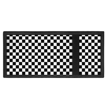 Black And White Checkered Pattern Print Trifold Wallet