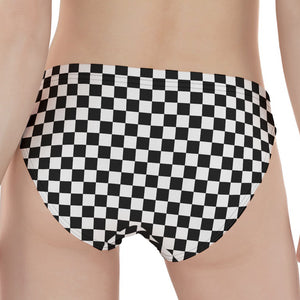 Black And White Checkered Pattern Print Women's Panties