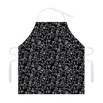 Black And White Cherry Blossom Print Adjustable Apron