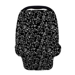 Black And White Cherry Blossom Print Baby Seat Cover