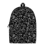 Black And White Cherry Blossom Print Backpack