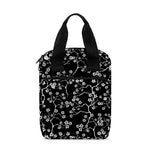 Black And White Cherry Blossom Print Bible Tote Bag